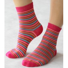 женские носки полосатые с рисунком - три полоски L-L010